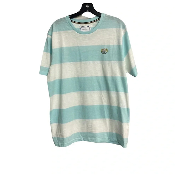 Denim & Flower Ricky Singh men’s strip T-shirt size large - Picture 1 of 5